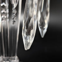 Heisey "Queen Anne Clear" 7" Candlesticks w/ Prisms (Pair)