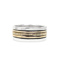 Alvin Monte 14K/.925 9mm Men's Wedding Band - Size 10.25