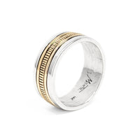 Alvin Monte 14K/.925 9mm Men's Wedding Band - Size 10.25