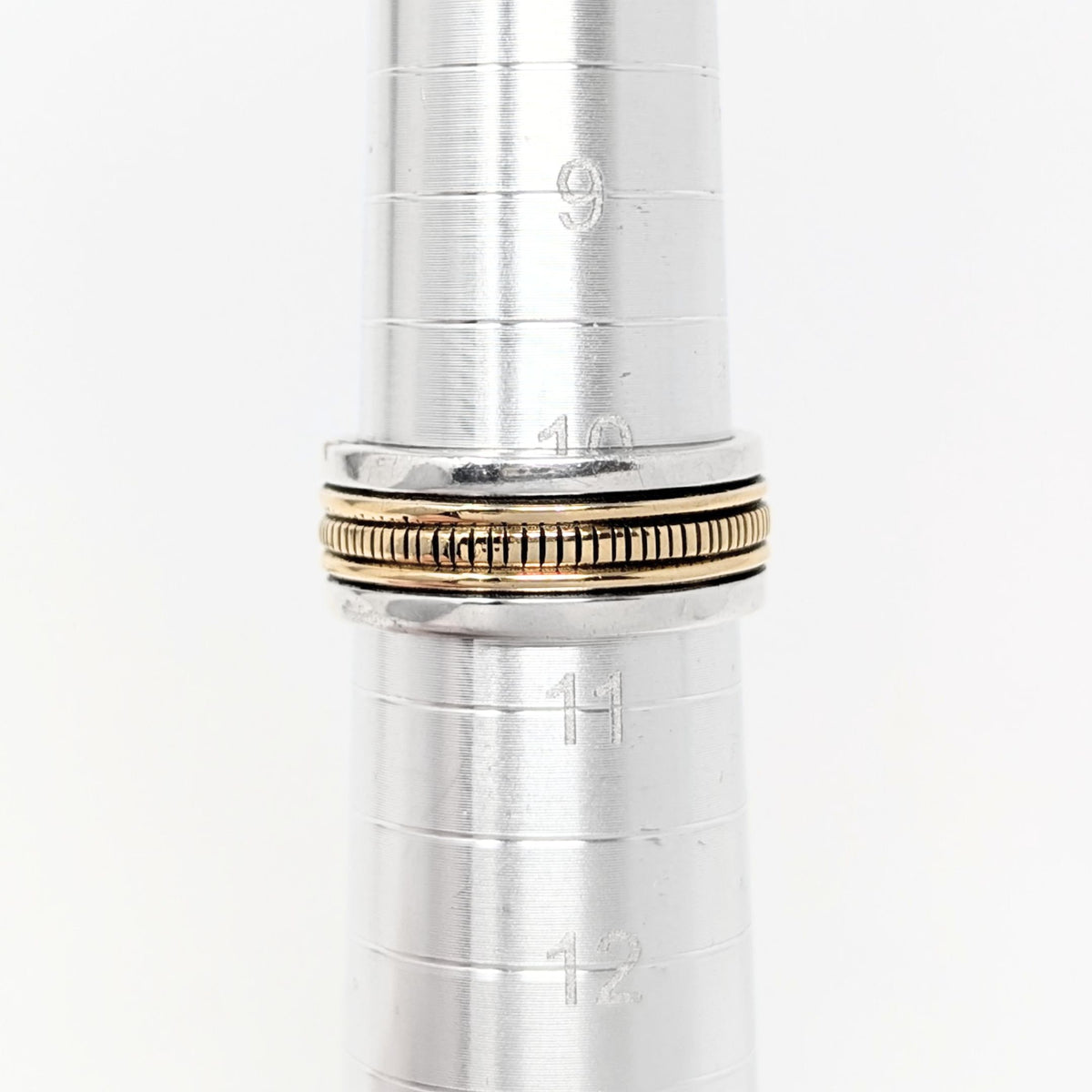 Alvin Monte 14K/.925 9mm Men's Wedding Band - Size 10.25