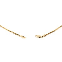 14K Gold 2.2mm Diamond Cut 20” Rope Necklace