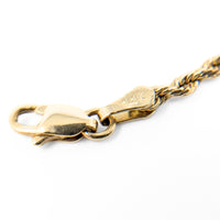 14K Gold 2.2mm Diamond Cut 20” Rope Necklace