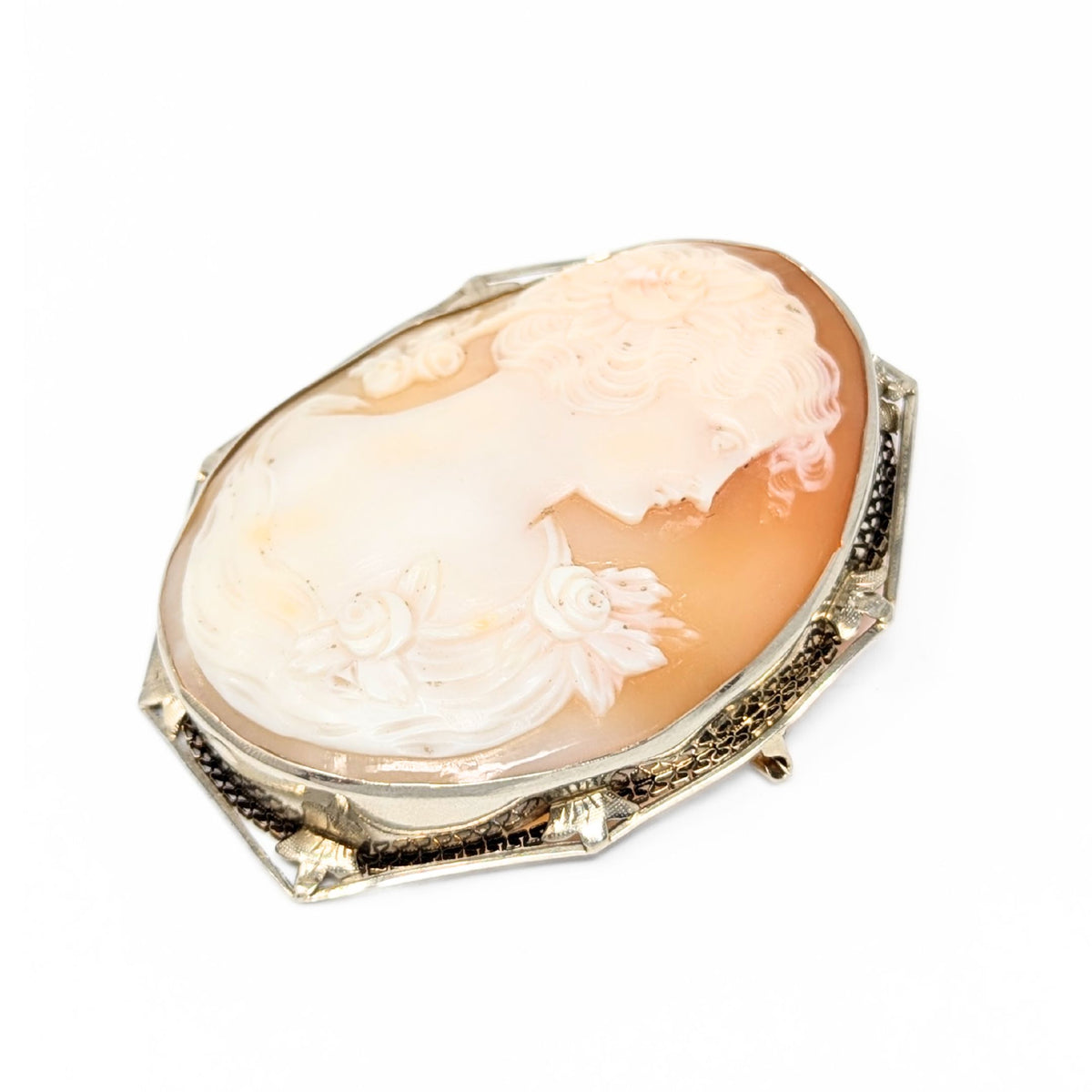 14K Gold Antique Cameo Pendant/Brooch