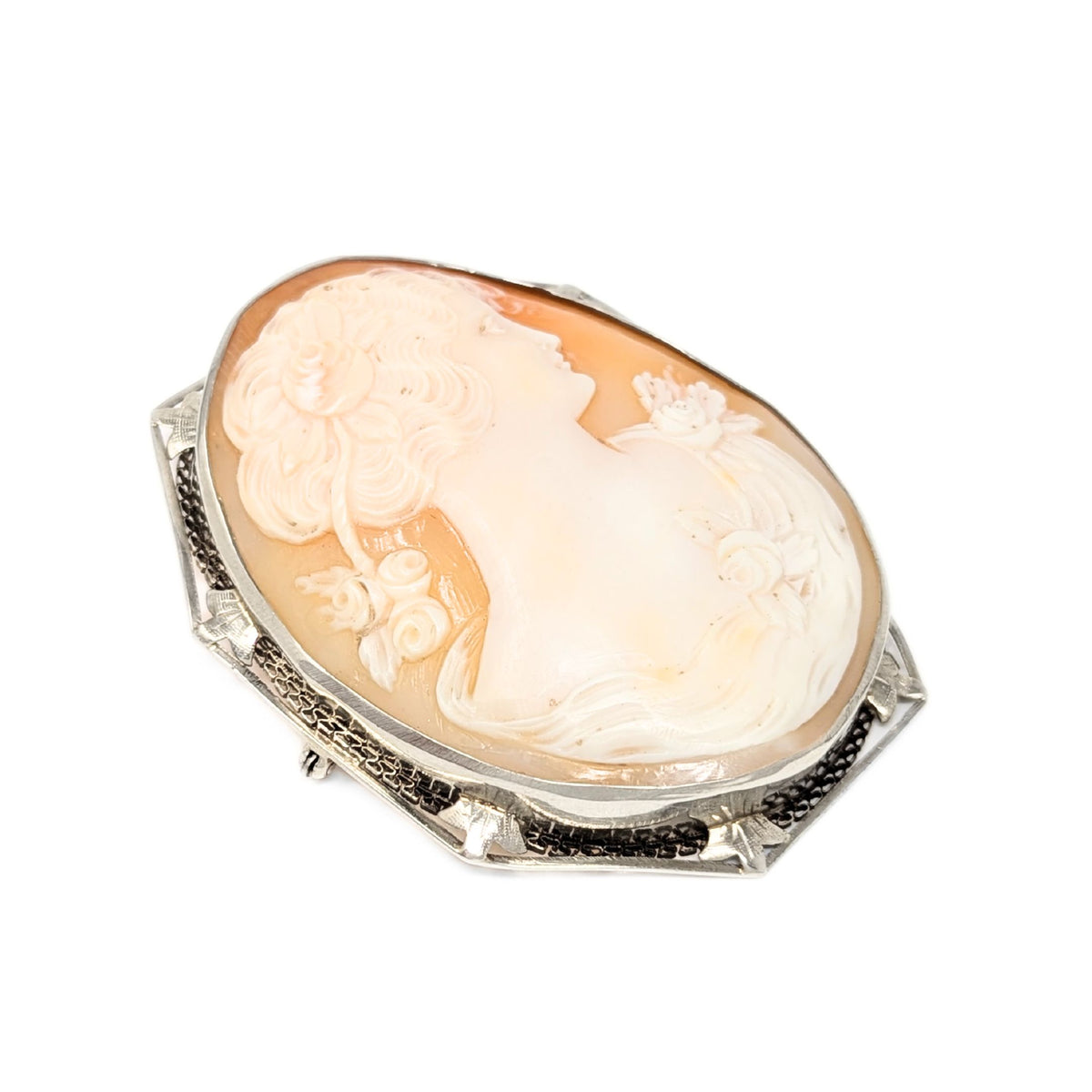 14K Gold Antique Cameo Pendant/Brooch