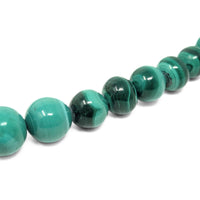 Italian 14K Gold 17" Malachite Bead Necklace