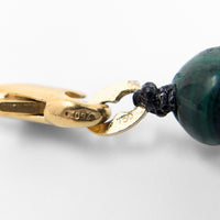 Italian 14K Gold 17" Malachite Bead Necklace