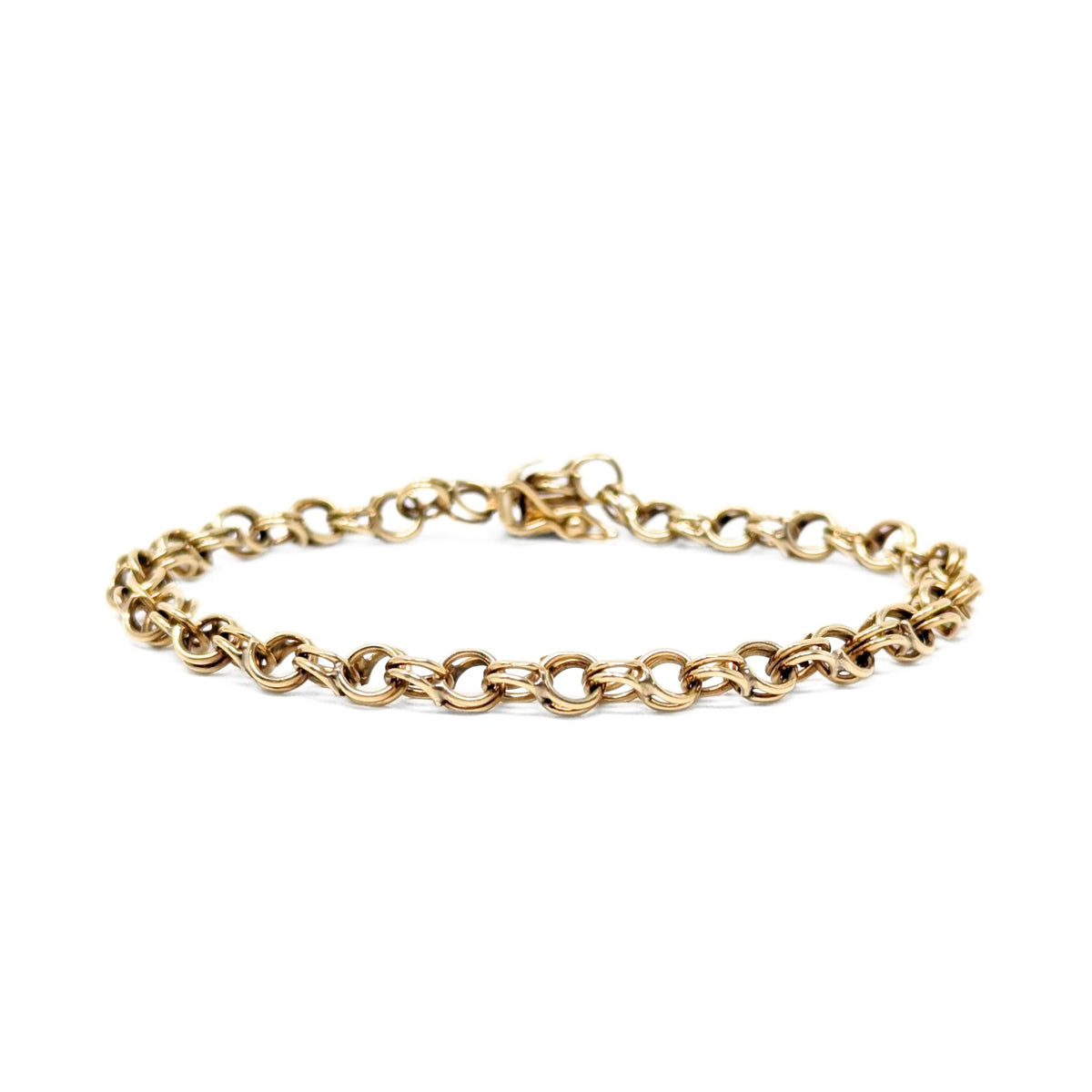 10K Gold 7" Charm Link Bracelet