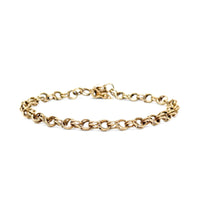 10K Gold 7" Charm Link Bracelet