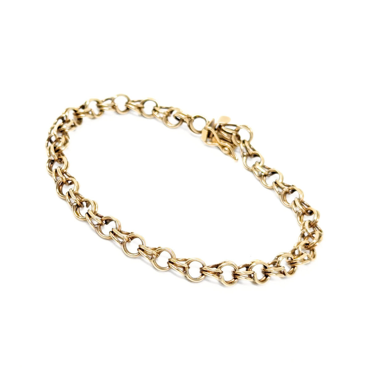 10K Gold 7" Charm Link Bracelet