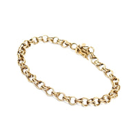 10K Gold 7" Charm Link Bracelet