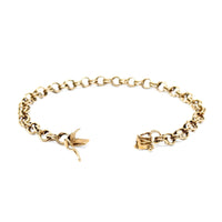 10K Gold 7" Charm Link Bracelet