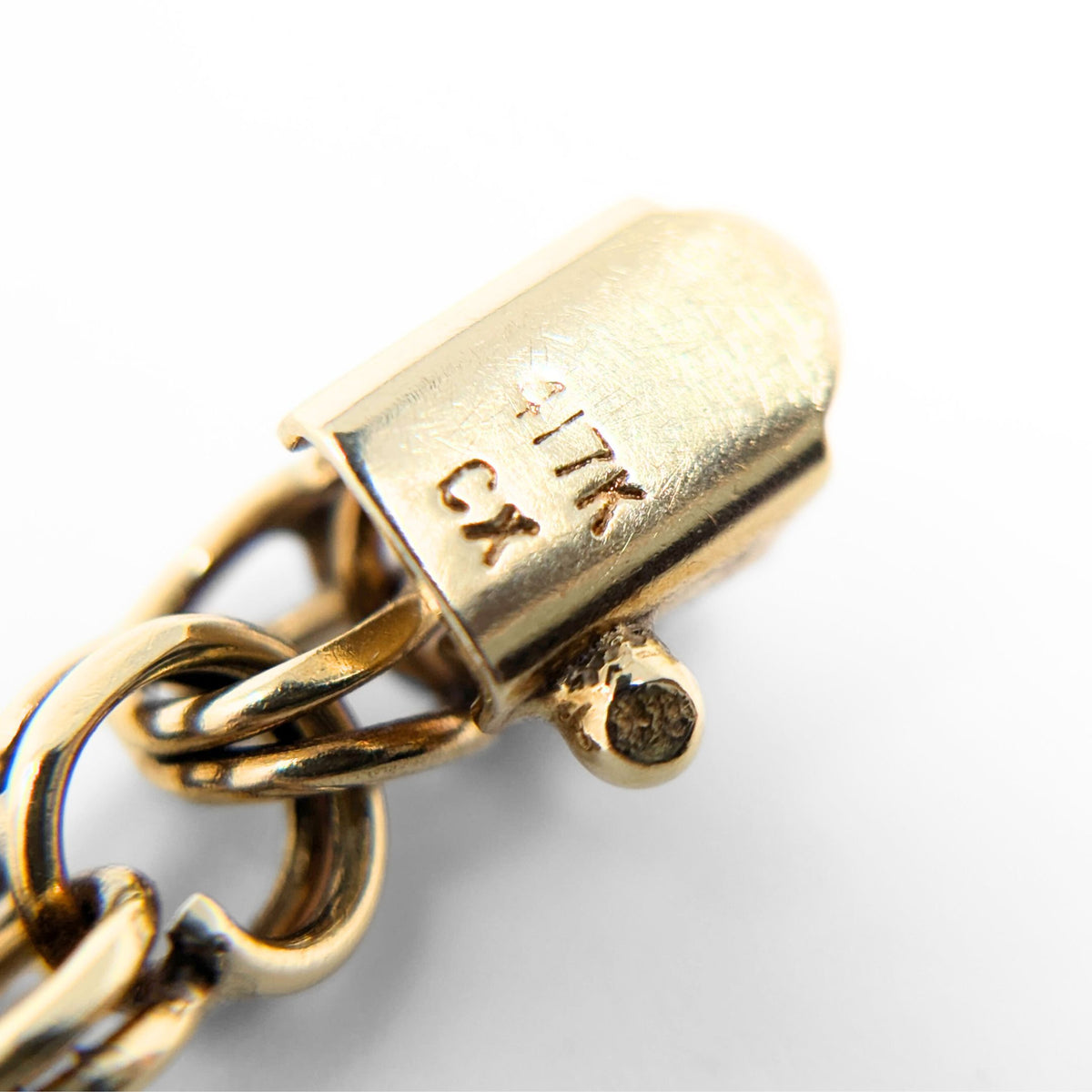 10K Gold 7" Charm Link Bracelet
