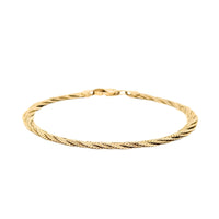 Italian 14K Gold 5mm Braided Herringbone Bracelet