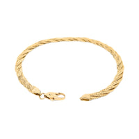 Italian 14K Gold 5mm Braided Herringbone Bracelet