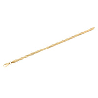 Italian 14K Gold 5mm Braided Herringbone Bracelet