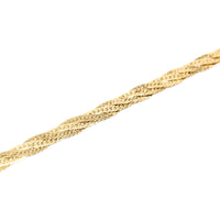 Italian 14K Gold 5mm Braided Herringbone Bracelet