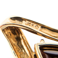 10K Gold Garnet Teardrop Slide Pendant