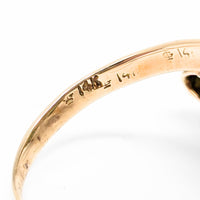 Vintage 14K Gold Jade Ring - Size 7.25