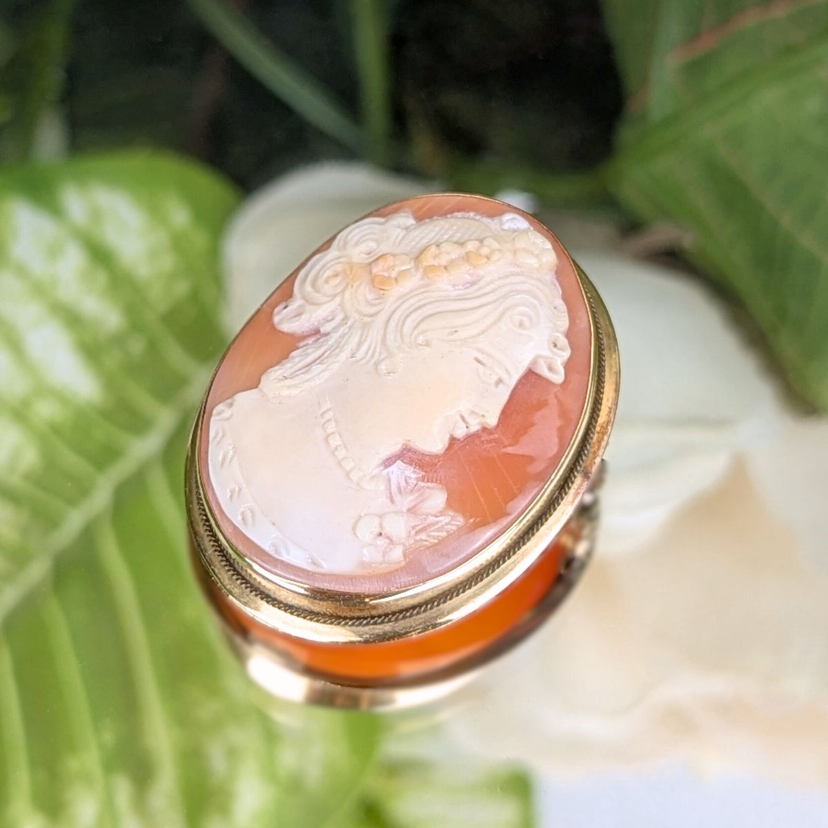 18K Gold Cameo Pin/Pendant