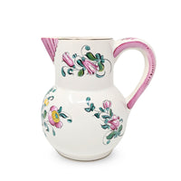 French Faience Floral Pitcher
