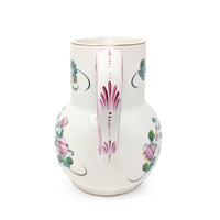 French Faience Floral Pitcher