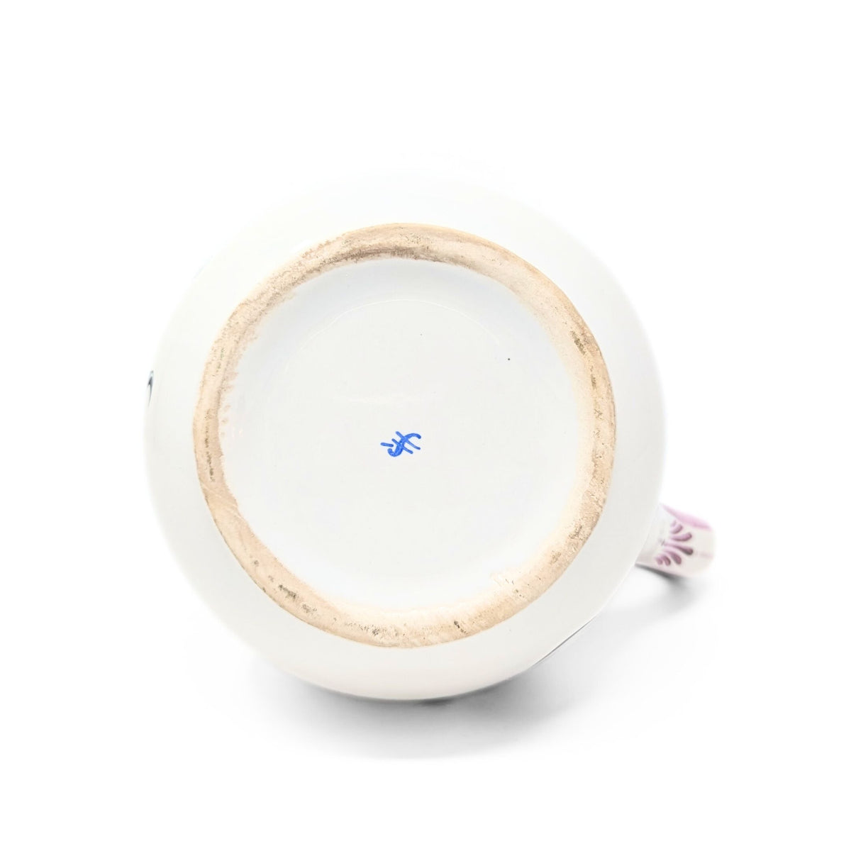 French Faience Floral Pitcher