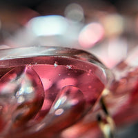 Bohemian Cranberry Cut-to-Clear Mantel Lusters (Pair)