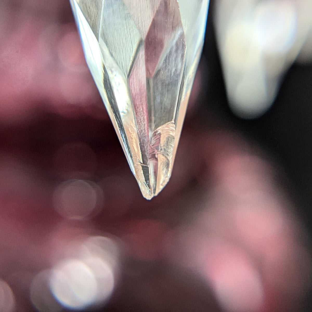 Bohemian Cranberry Cut-to-Clear Mantel Lusters (Pair)