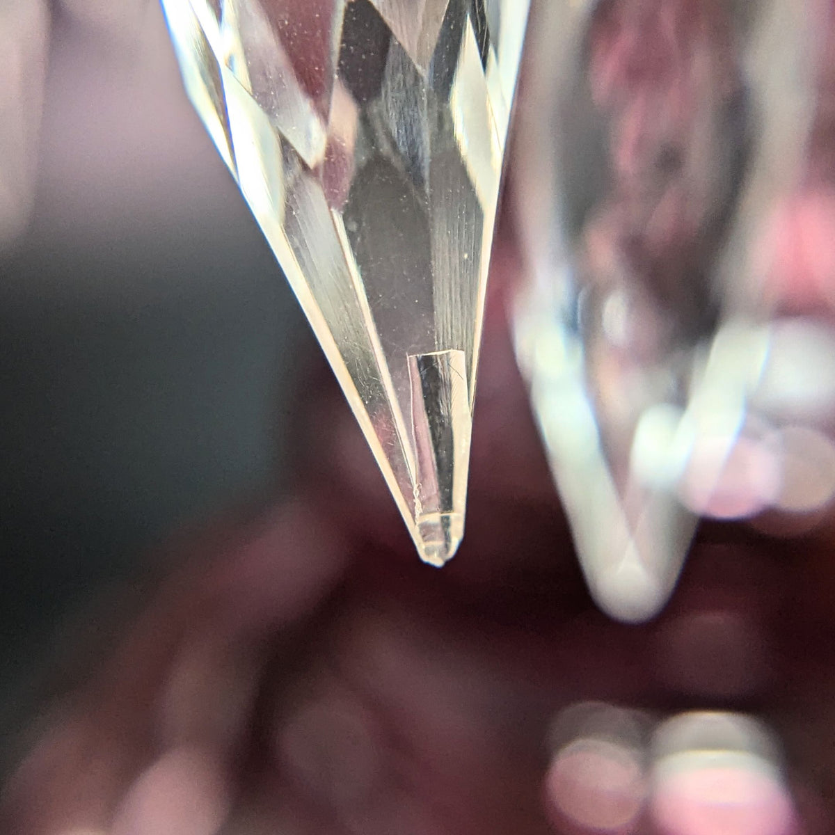 Bohemian Cranberry Cut-to-Clear Mantel Lusters (Pair)