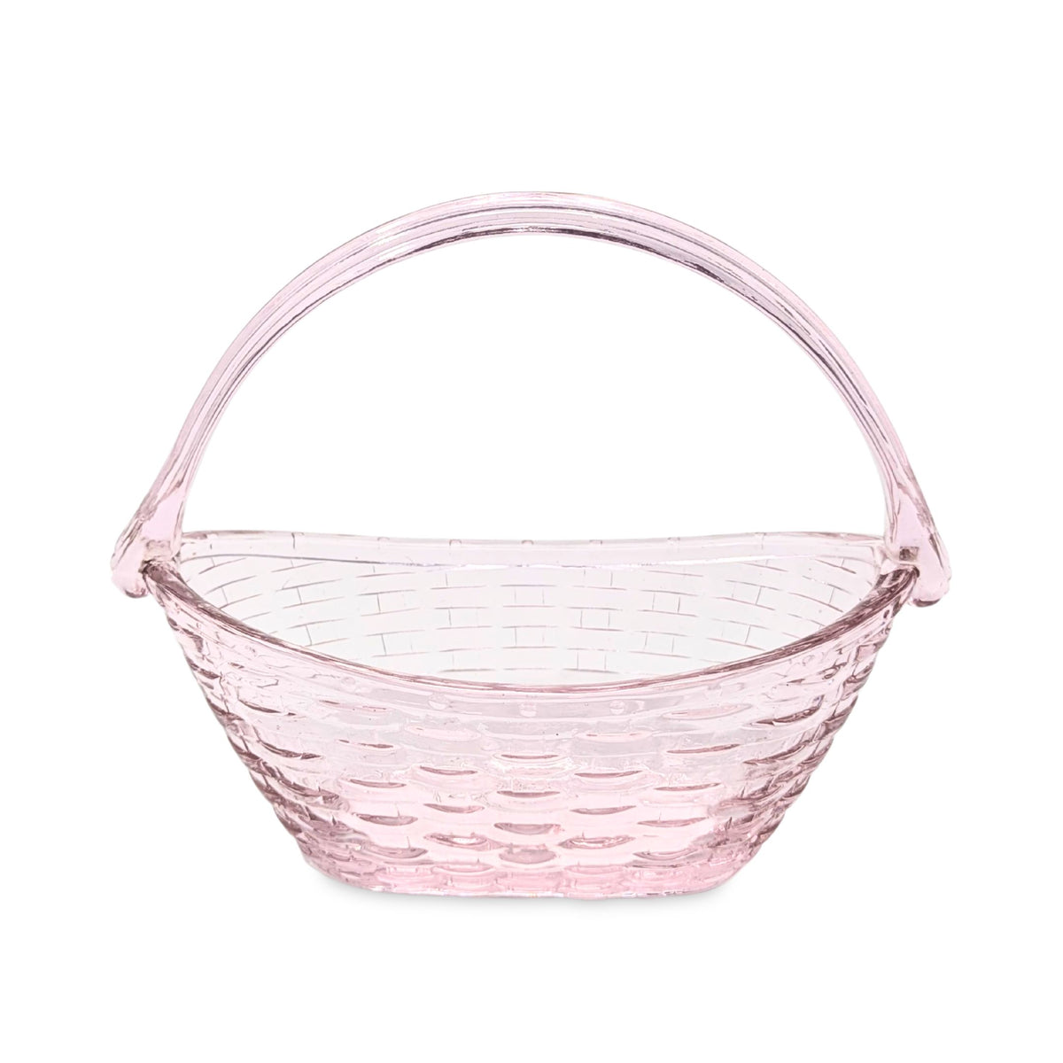 Longaberger Collectors Club 2005 Pink Glass Crocus Basket w/ Original Box