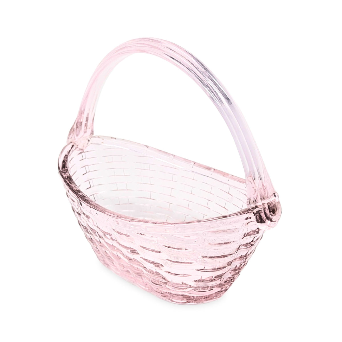 Longaberger Collectors Club 2005 Pink Glass Crocus Basket w/ Original Box