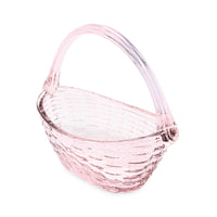 Longaberger Collectors Club 2005 Pink Glass Crocus Basket w/ Original Box