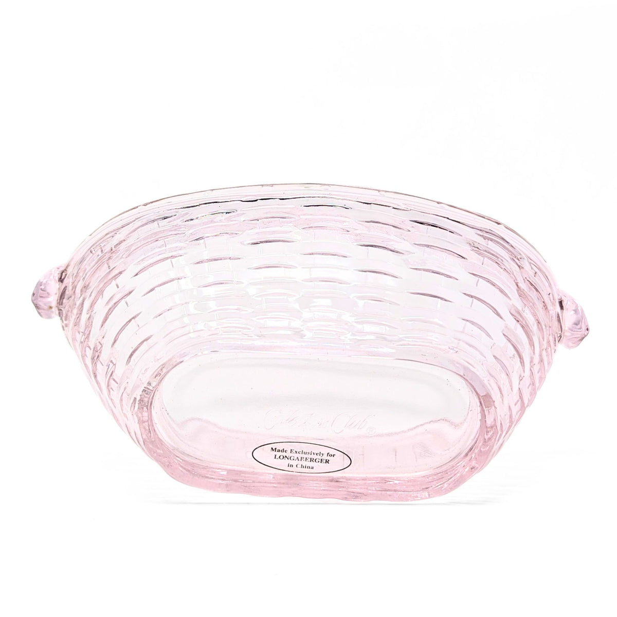Longaberger Collectors Club 2005 Pink Glass Crocus Basket w/ Original Box