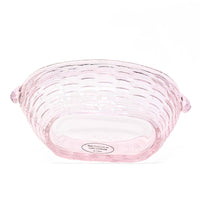 Longaberger Collectors Club 2005 Pink Glass Crocus Basket w/ Original Box