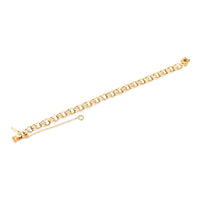 14K Gold Double Link 7" Charm Bracelet