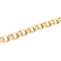 14K Gold Double Link 7" Charm Bracelet