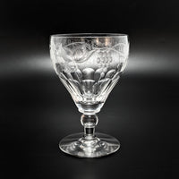 Pairpoint Glass Water Goblets w/ Etched Grapes, Vines & Leaves (9)