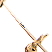 14K Gold Textured/Polished 29mm Shrimp Hoop Earrings