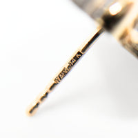 14K Two-Tone Gold Swirl Earrings