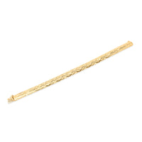 Italian 14K Gold Diamond Cut Textured 8mm 7” Flex Bracelet