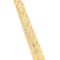 Italian 14K Gold Diamond Cut Textured 8mm 7” Flex Bracelet