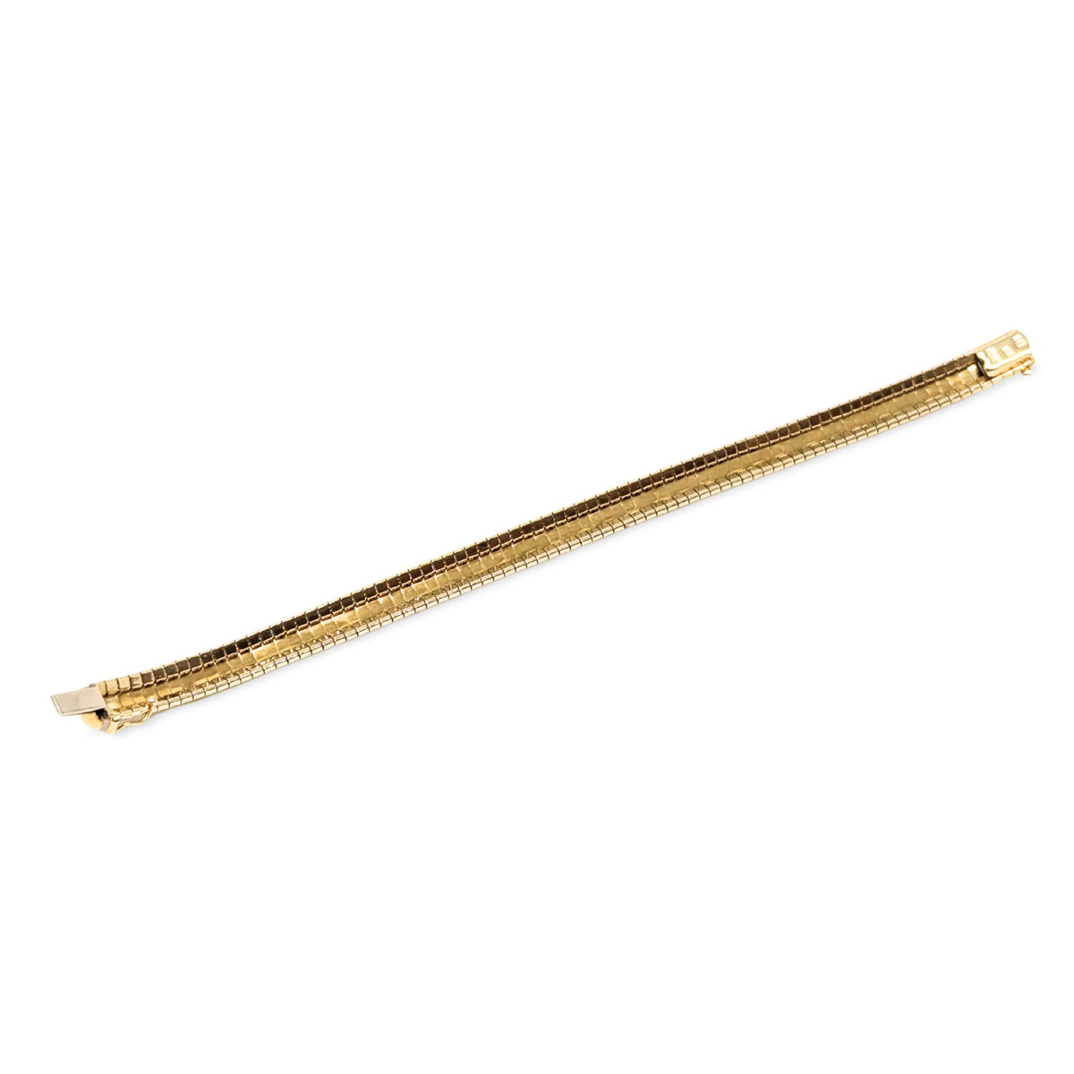 Italian 14K Gold Diamond Cut Textured 8mm 7” Flex Bracelet