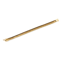 Italian 14K Gold Diamond Cut Textured 8mm 7” Flex Bracelet