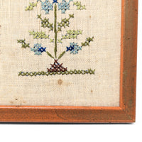 Vintage Framed Cross Stitch "The Tree of Life Springs Ever Green" (15"x 12")