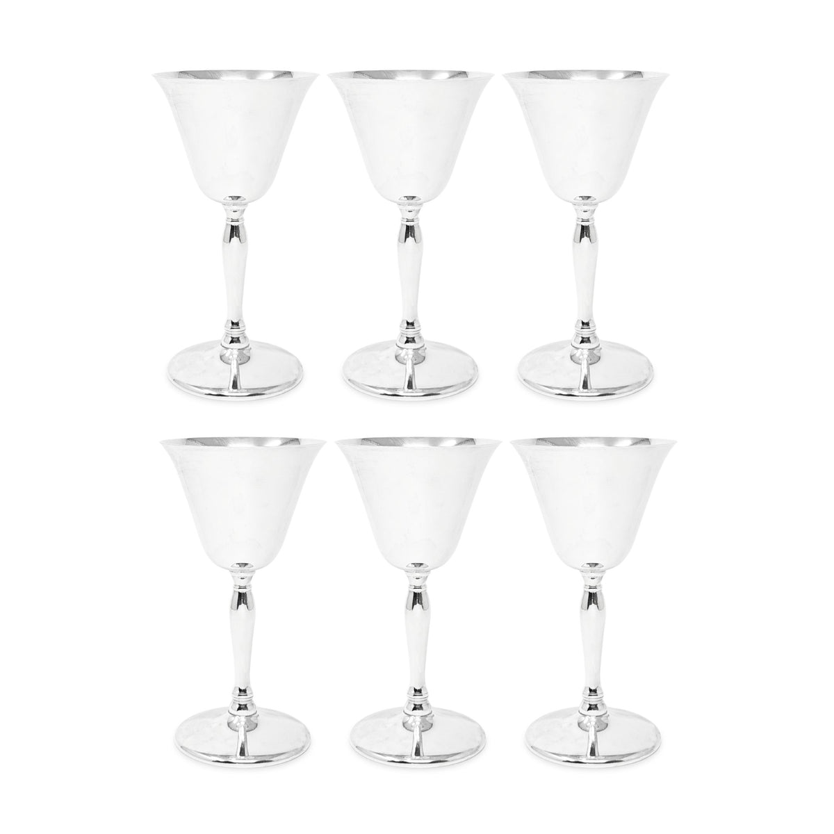 Vintage Sheffield Silverplate Wine Goblets (6)