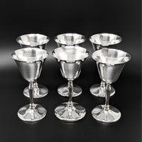 Vintage Sheffield Silverplate Wine Goblets (6)