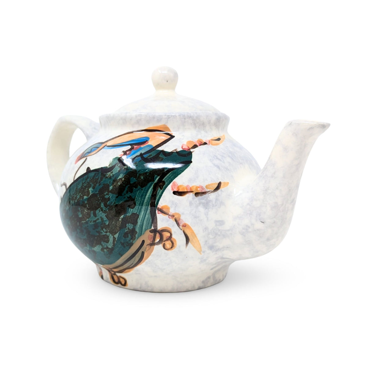 Cupcakes Studio Glazed Ceramic Blue Crab Teapot