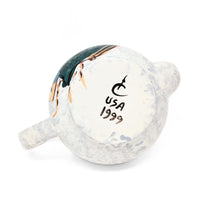 Cupcakes Studio Glazed Ceramic Blue Crab Teapot