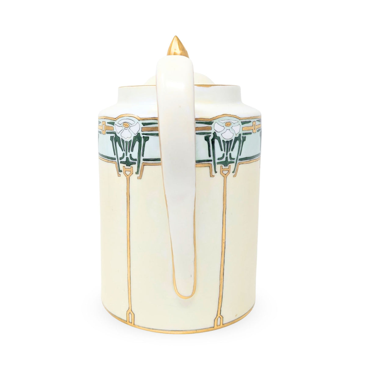 KPM Germany Signed Arts & Crafts 10" Lidded Pitcher