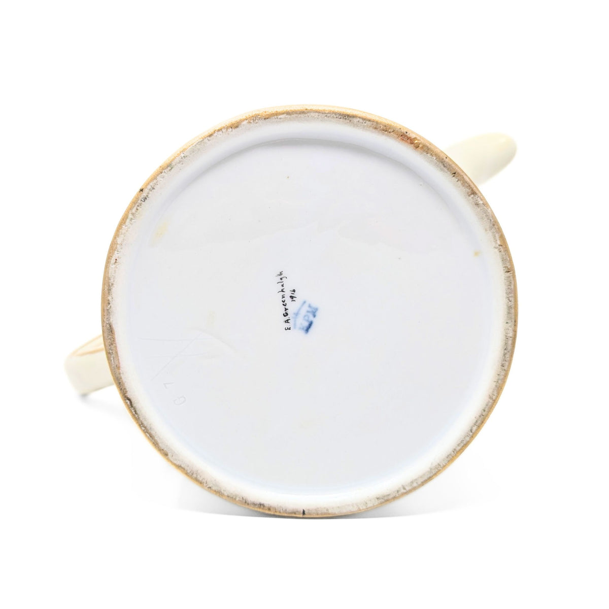 KPM Germany Signed Arts & Crafts 10" Lidded Pitcher